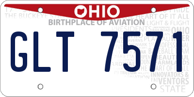 OH license plate GLT7571