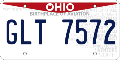 OH license plate GLT7572