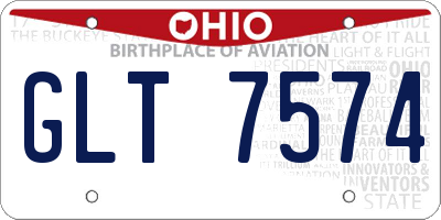 OH license plate GLT7574