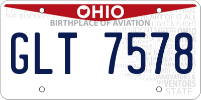 OH license plate GLT7578