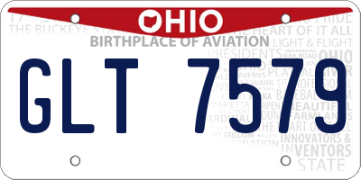 OH license plate GLT7579