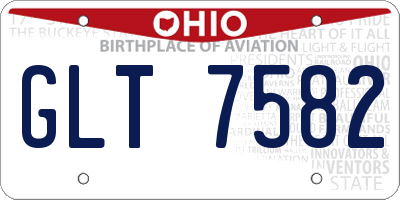 OH license plate GLT7582