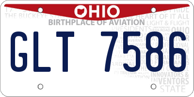 OH license plate GLT7586