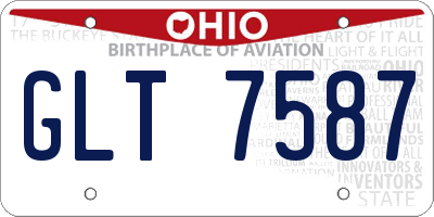 OH license plate GLT7587