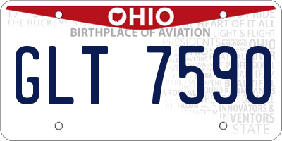 OH license plate GLT7590