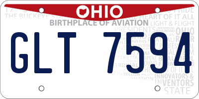 OH license plate GLT7594