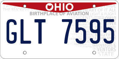 OH license plate GLT7595