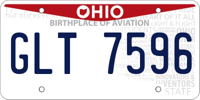 OH license plate GLT7596