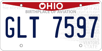 OH license plate GLT7597