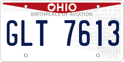 OH license plate GLT7613