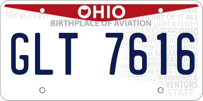 OH license plate GLT7616