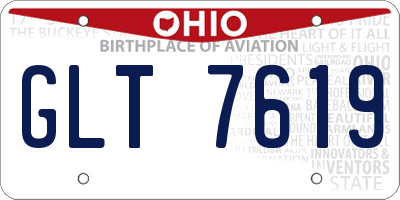 OH license plate GLT7619
