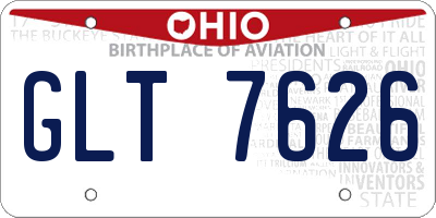 OH license plate GLT7626
