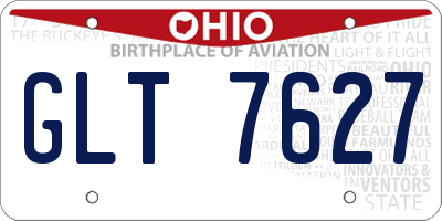 OH license plate GLT7627