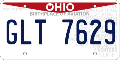 OH license plate GLT7629