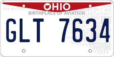 OH license plate GLT7634