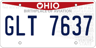 OH license plate GLT7637