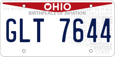 OH license plate GLT7644
