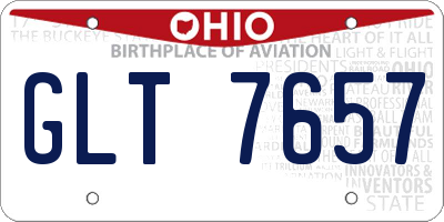 OH license plate GLT7657