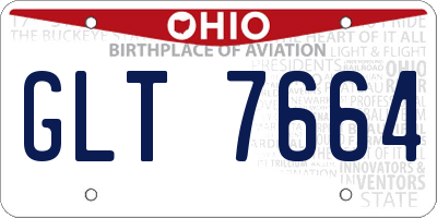 OH license plate GLT7664