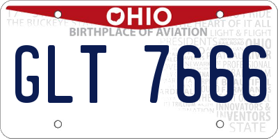 OH license plate GLT7666