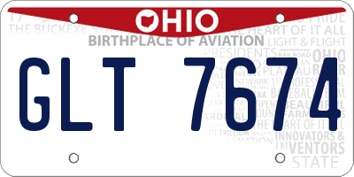 OH license plate GLT7674