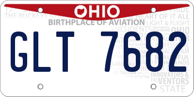 OH license plate GLT7682