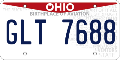 OH license plate GLT7688