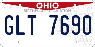 OH license plate GLT7690