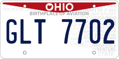 OH license plate GLT7702