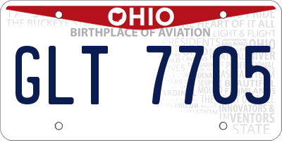 OH license plate GLT7705