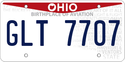 OH license plate GLT7707