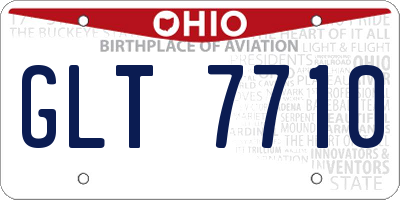 OH license plate GLT7710