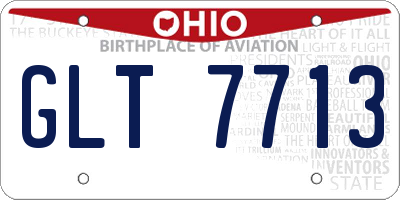 OH license plate GLT7713