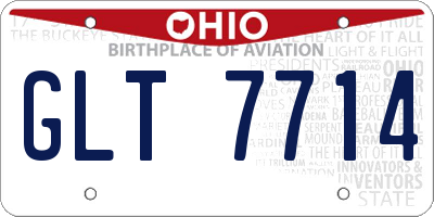 OH license plate GLT7714