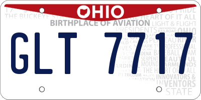 OH license plate GLT7717