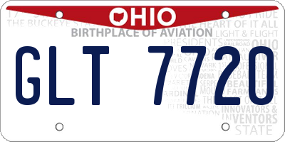 OH license plate GLT7720