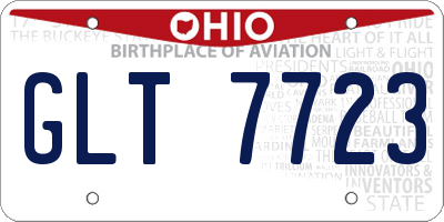 OH license plate GLT7723