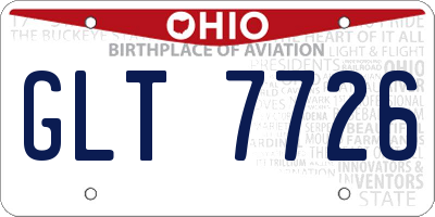 OH license plate GLT7726