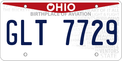 OH license plate GLT7729