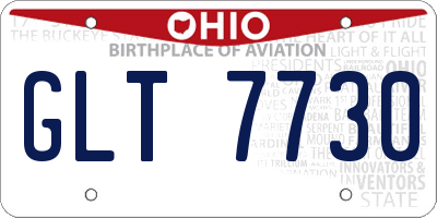 OH license plate GLT7730
