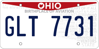 OH license plate GLT7731