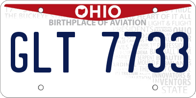 OH license plate GLT7733