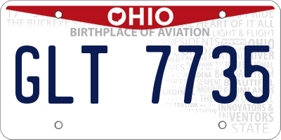 OH license plate GLT7735