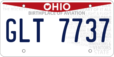 OH license plate GLT7737