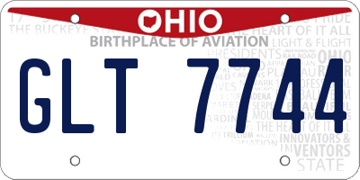 OH license plate GLT7744