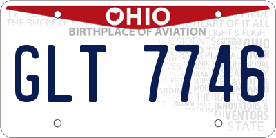 OH license plate GLT7746
