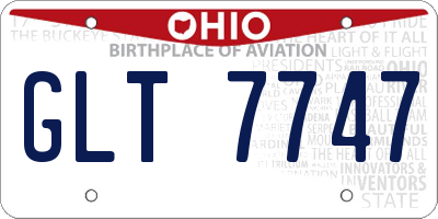 OH license plate GLT7747