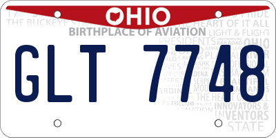 OH license plate GLT7748