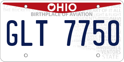 OH license plate GLT7750